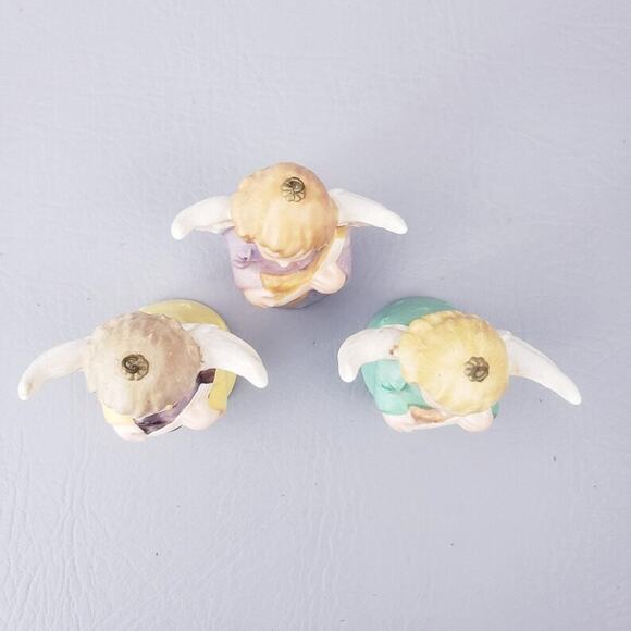 1977 Goebel Green Angel With Lute Bell Christmas Tree Ornament Lot of 3 - Picture 5 of 16